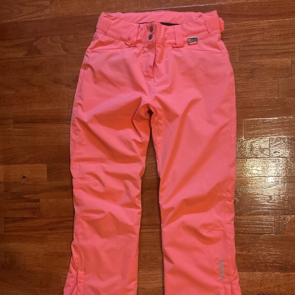 KARBON WOMENS WINTER SNOW SKI PANTS CORAL SIZE 4 - Picture 1 of 6